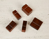 Set of Bruno Munari for Danese Rosewood Rubber Mail Stamps