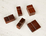 Set of Bruno Munari for Danese Rosewood Rubber Mail Stamps