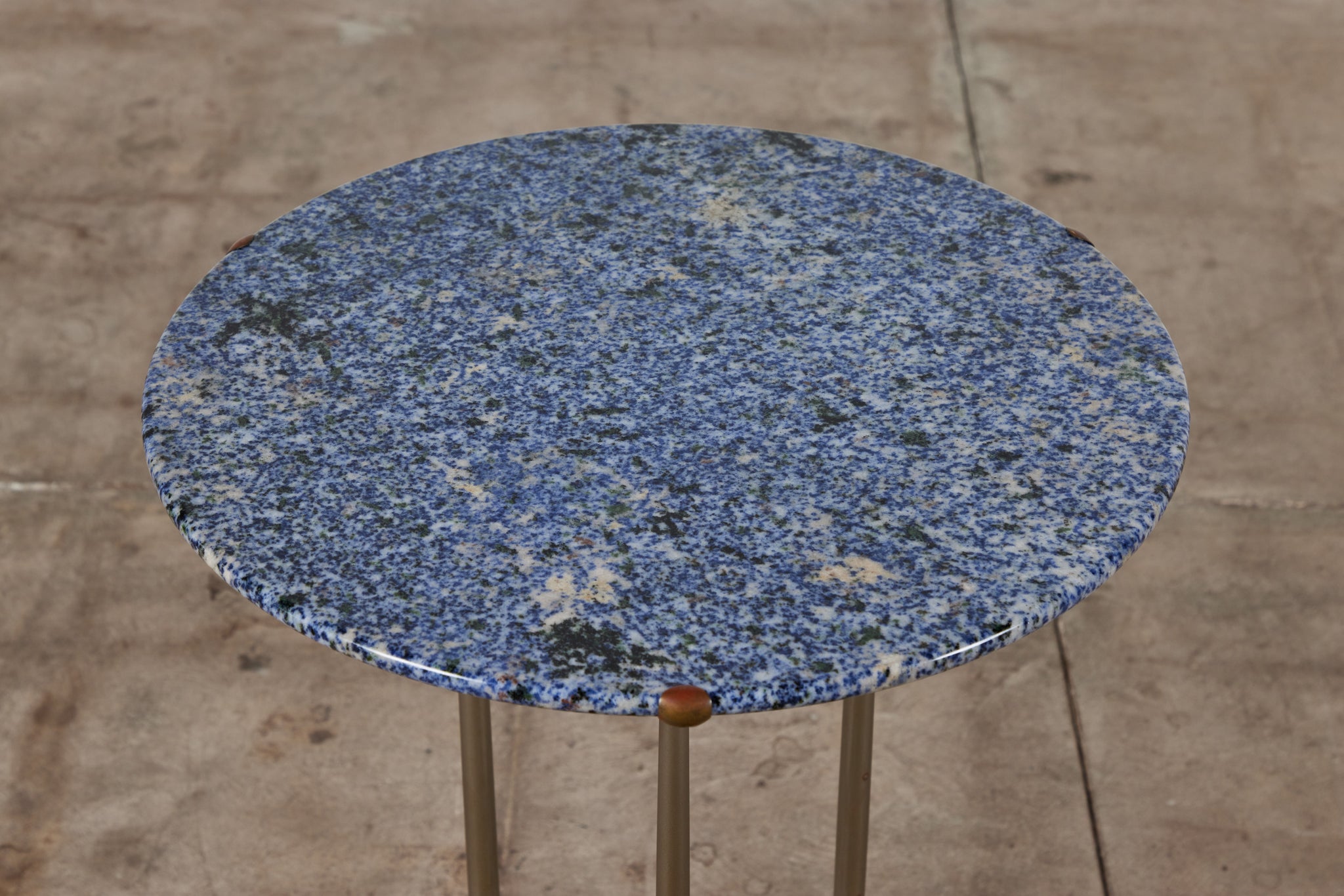 Cedric Hartman Side Table with Blue Granite Top