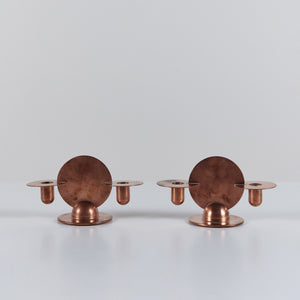 Pair of Copper Candlestick Holders by Ruth Gerth for Chase