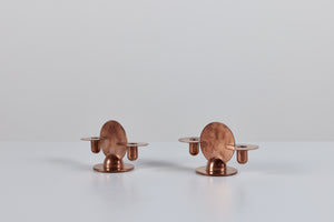 Pair of Copper Candlestick Holders by Ruth Gerth for Chase