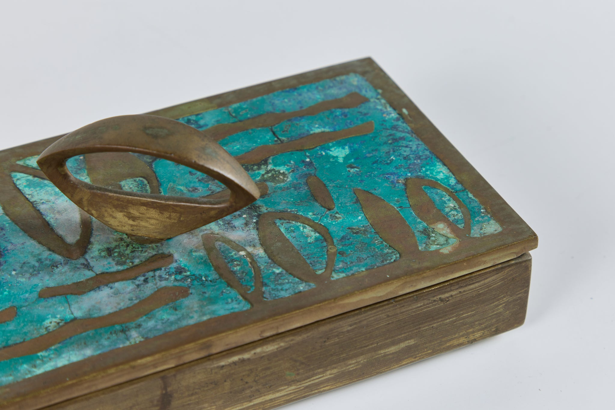Pepe Mendoza Mexican Modern Cloisonné Lidded Box