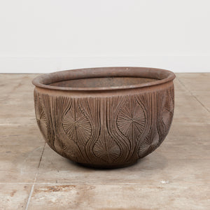 David Cressey & Robert Maxwell “Teardrop Sunburst” Bowl Planter with Street Art for Earthgender