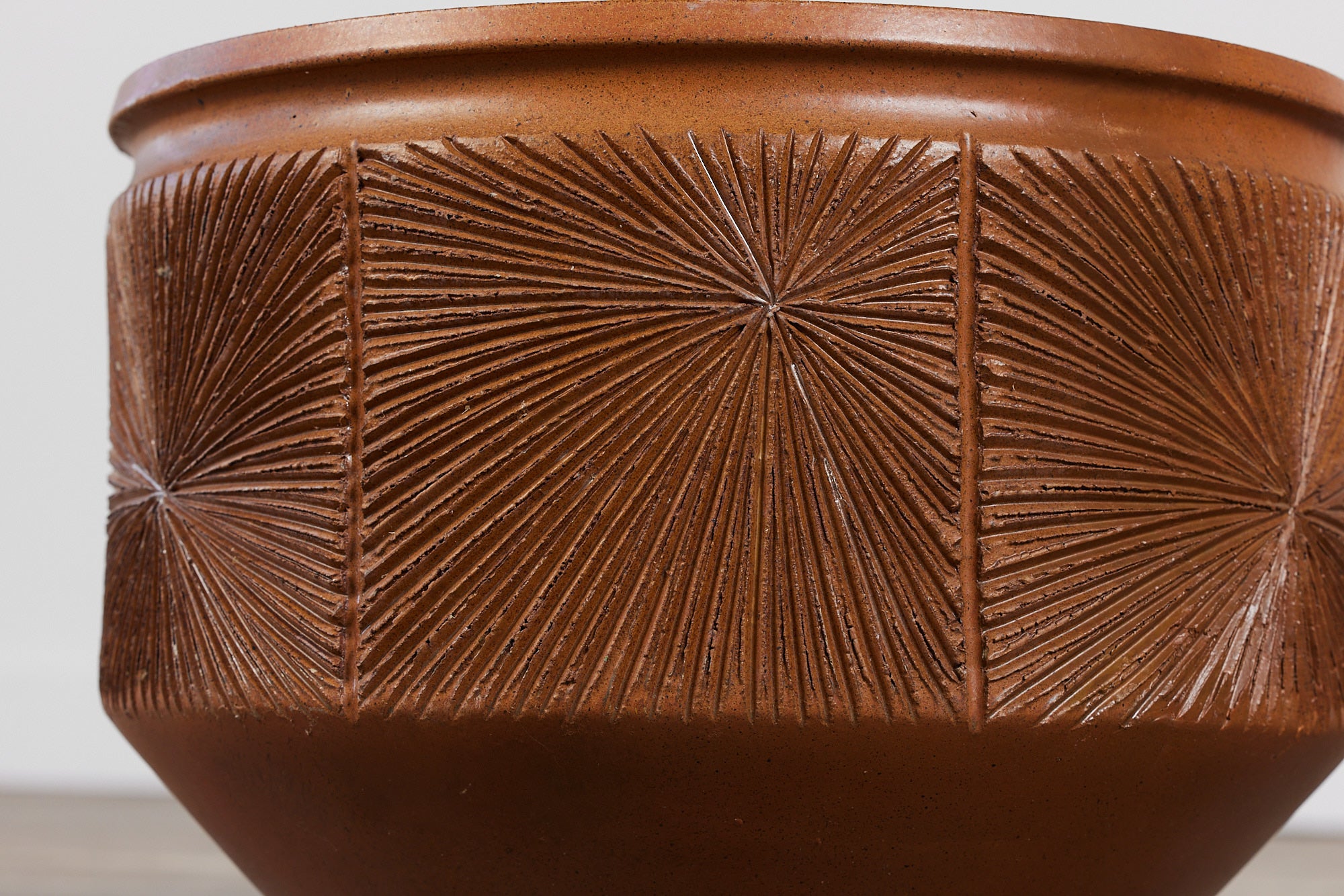 David Cressey & Robert Maxwell Glazed “Sunburst” Planter for Earthgender