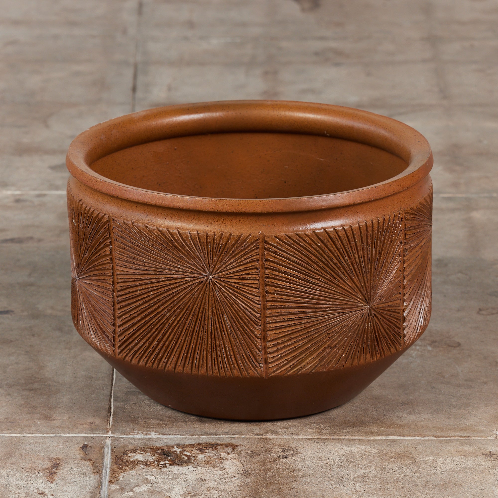 David Cressey & Robert Maxwell Glazed “Sunburst” Planter for Earthgender