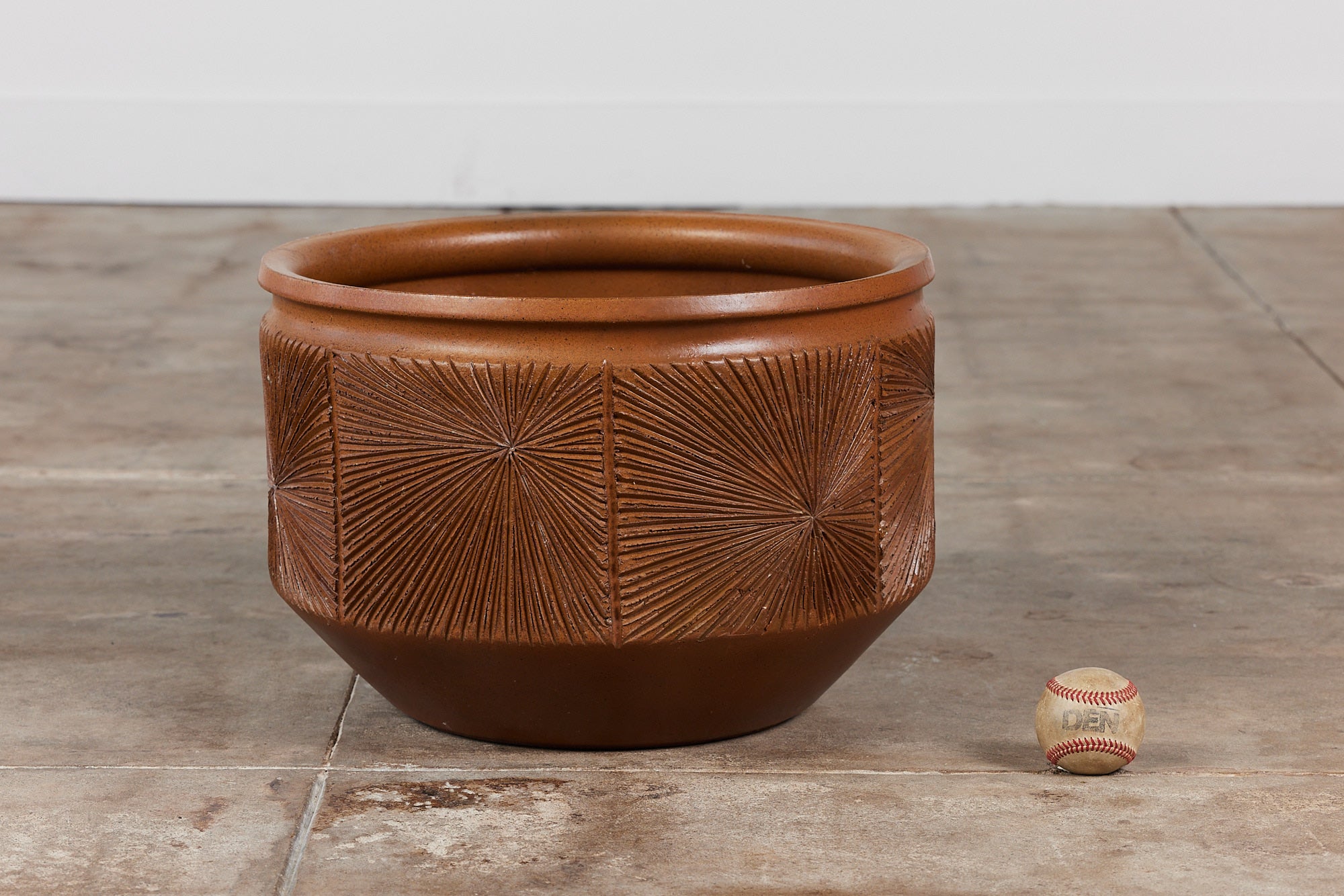 David Cressey & Robert Maxwell Glazed “Sunburst” Planter for Earthgender