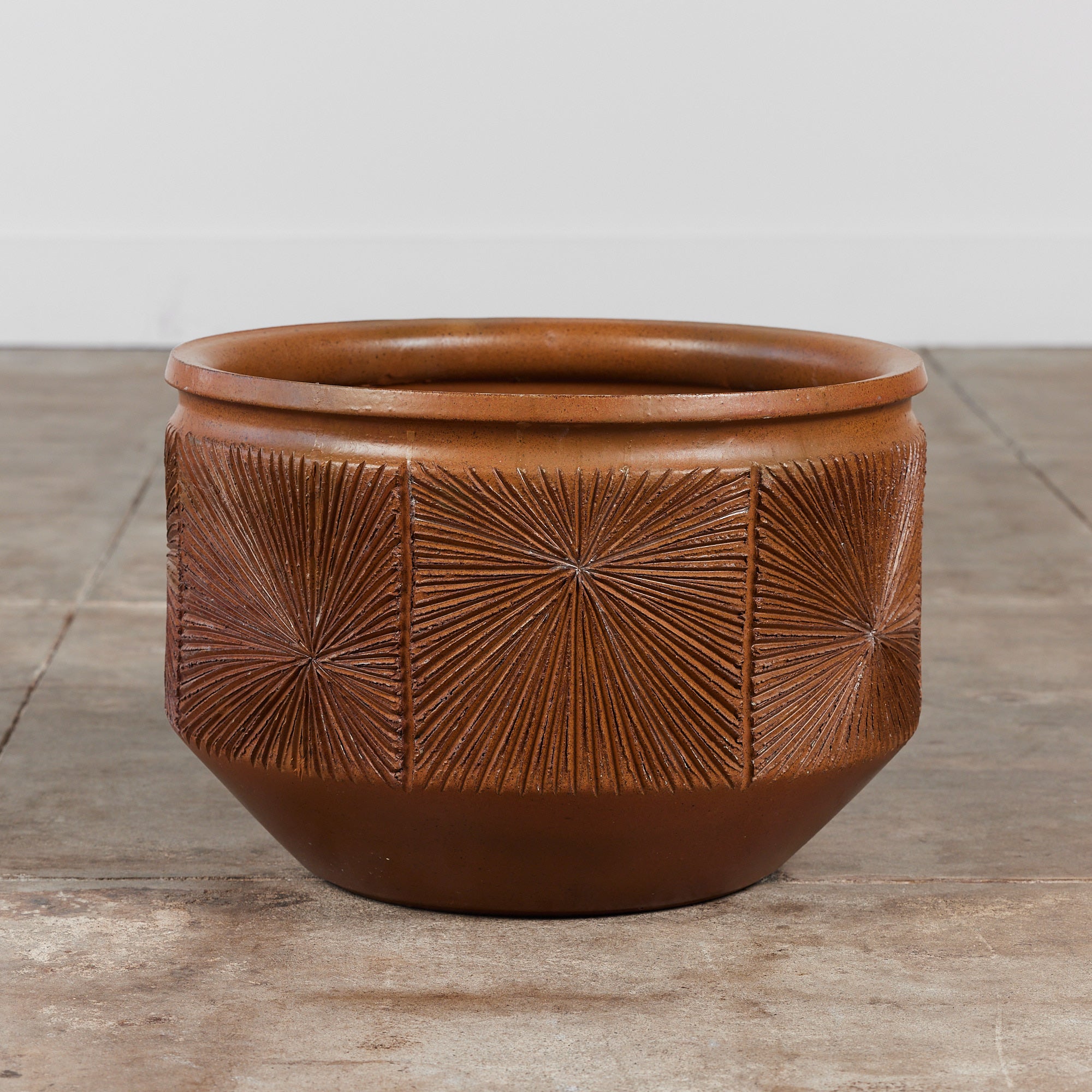 David Cressey & Robert Maxwell Glazed “Sunburst” Planter for Earthgender