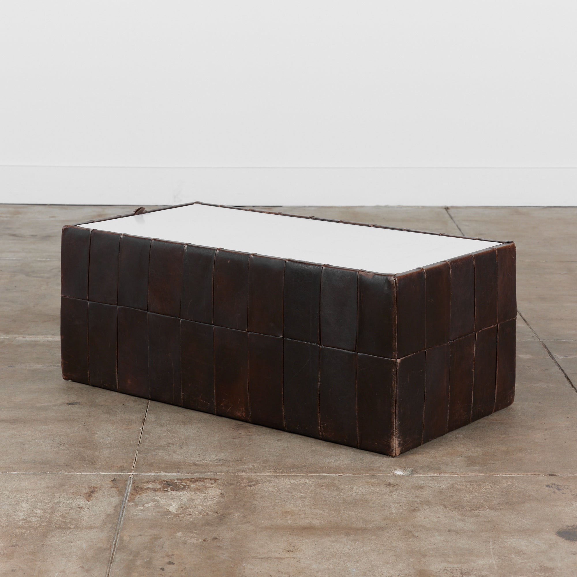 ON HOLD ** De Sede Patchwork Leather Storage Cube/Coffee Table