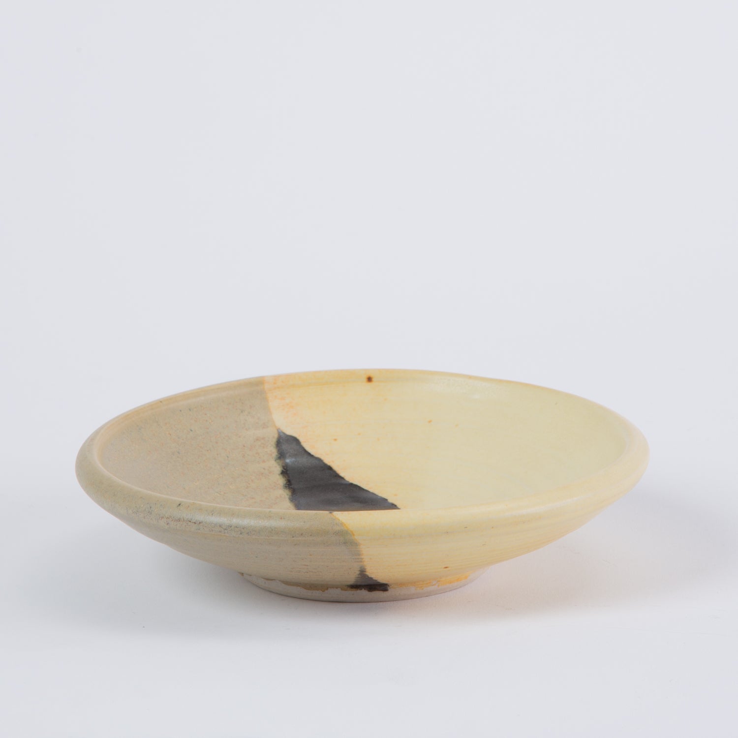 Otto Heino Small Ceramic Dish with Yellow Glaze