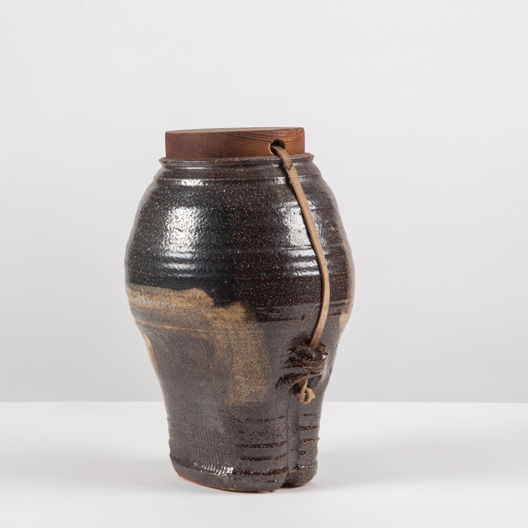 Studio Ceramic Pottery Vessel with Lid