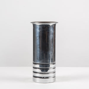 ON HOLD ** Chrome Vase by Walter von Nessen for Chase USA