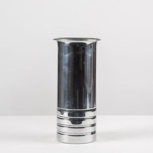 ON HOLD ** Chrome Vase by Walter von Nessen for Chase USA