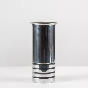 ON HOLD ** Chrome Vase by Walter von Nessen for Chase USA