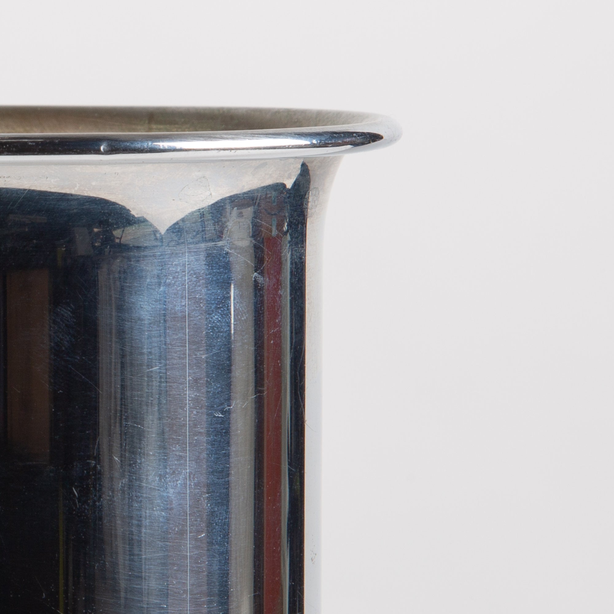 ON HOLD ** Chrome Vase by Walter von Nessen for Chase USA