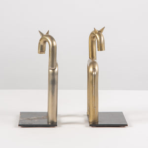 Pair of Stainless Steel Horse Bookends by Ruth Gerth for Chase USA