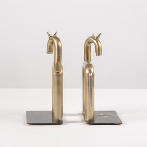 Pair of Stainless Steel Horse Bookends by Ruth Gerth for Chase USA