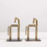 Pair of Stainless Steel Horse Bookends by Ruth Gerth for Chase USA