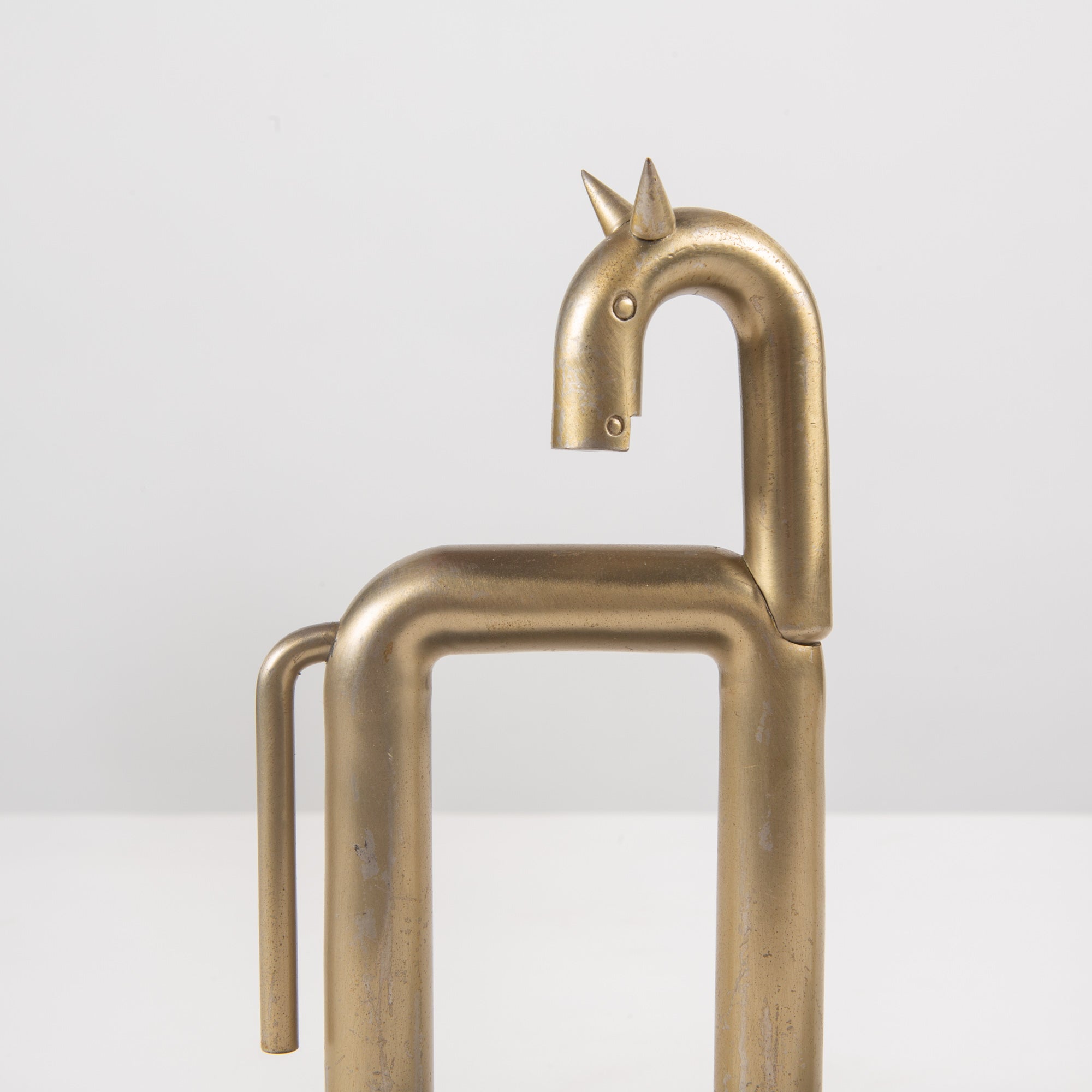 Pair of Stainless Steel Horse Bookends by Ruth Gerth for Chase USA