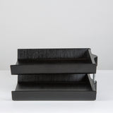 Florence Knoll Two-Tier Ebonized Walnut Paper Tray