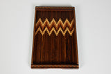Don Shoemaker for Señal Large Decorative Tray with Chevron Stripe