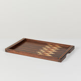 Don Shoemaker for Señal Large Decorative Tray with Chevron Stripe