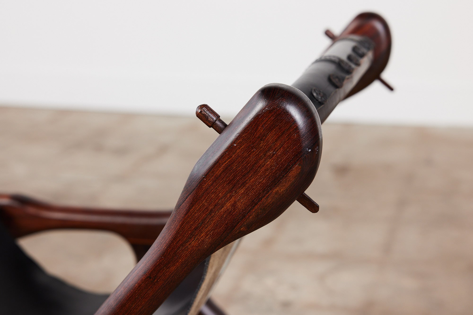 Don Shoemaker Leather Sling Lounge Chair