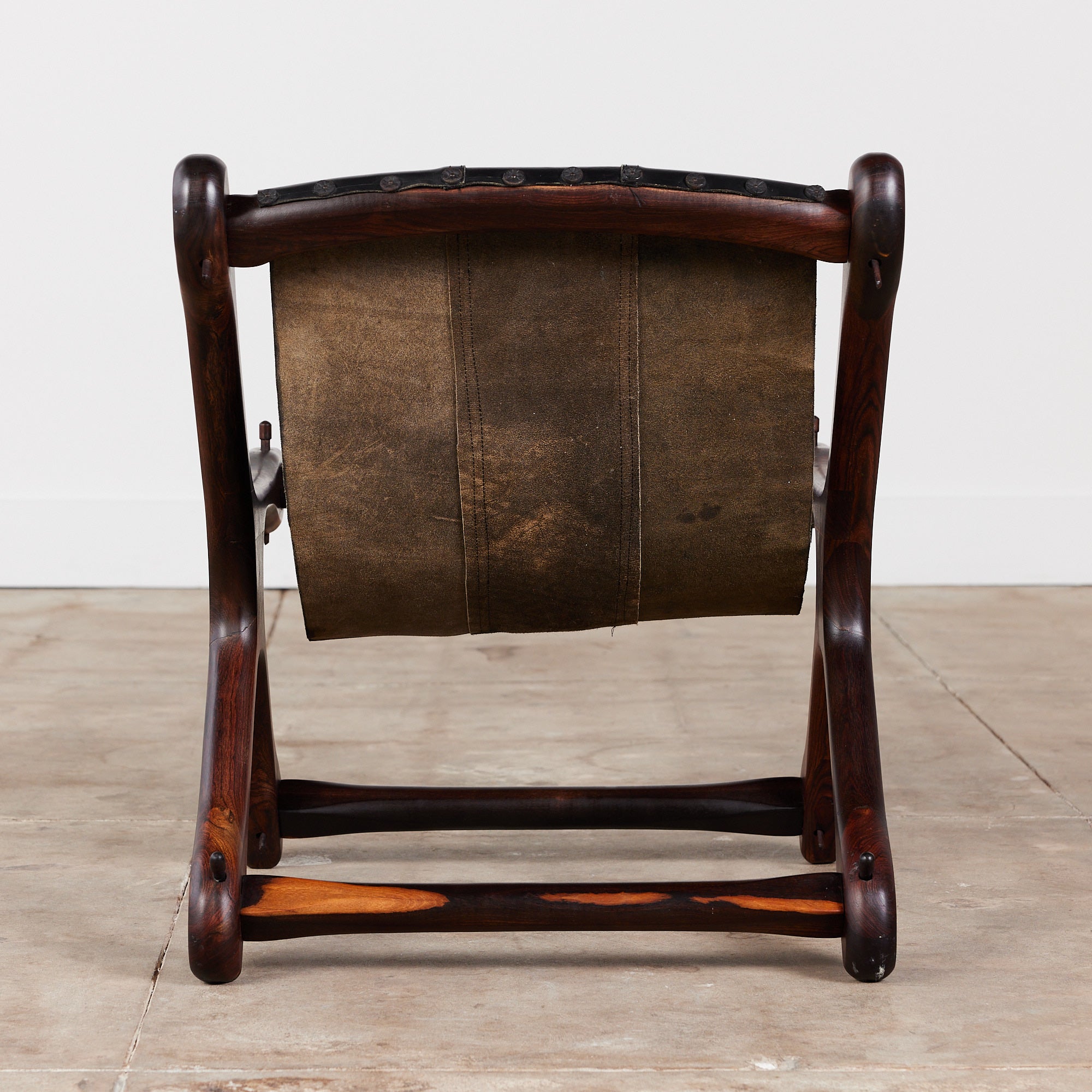 Don Shoemaker Leather Sling Lounge Chair