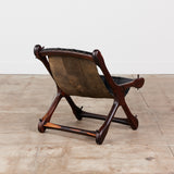 Don Shoemaker Leather Sling Lounge Chair