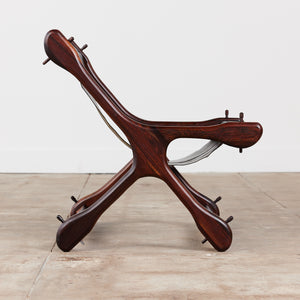 Don Shoemaker Leather Sling Lounge Chair