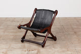 Don Shoemaker Leather Sling Lounge Chair