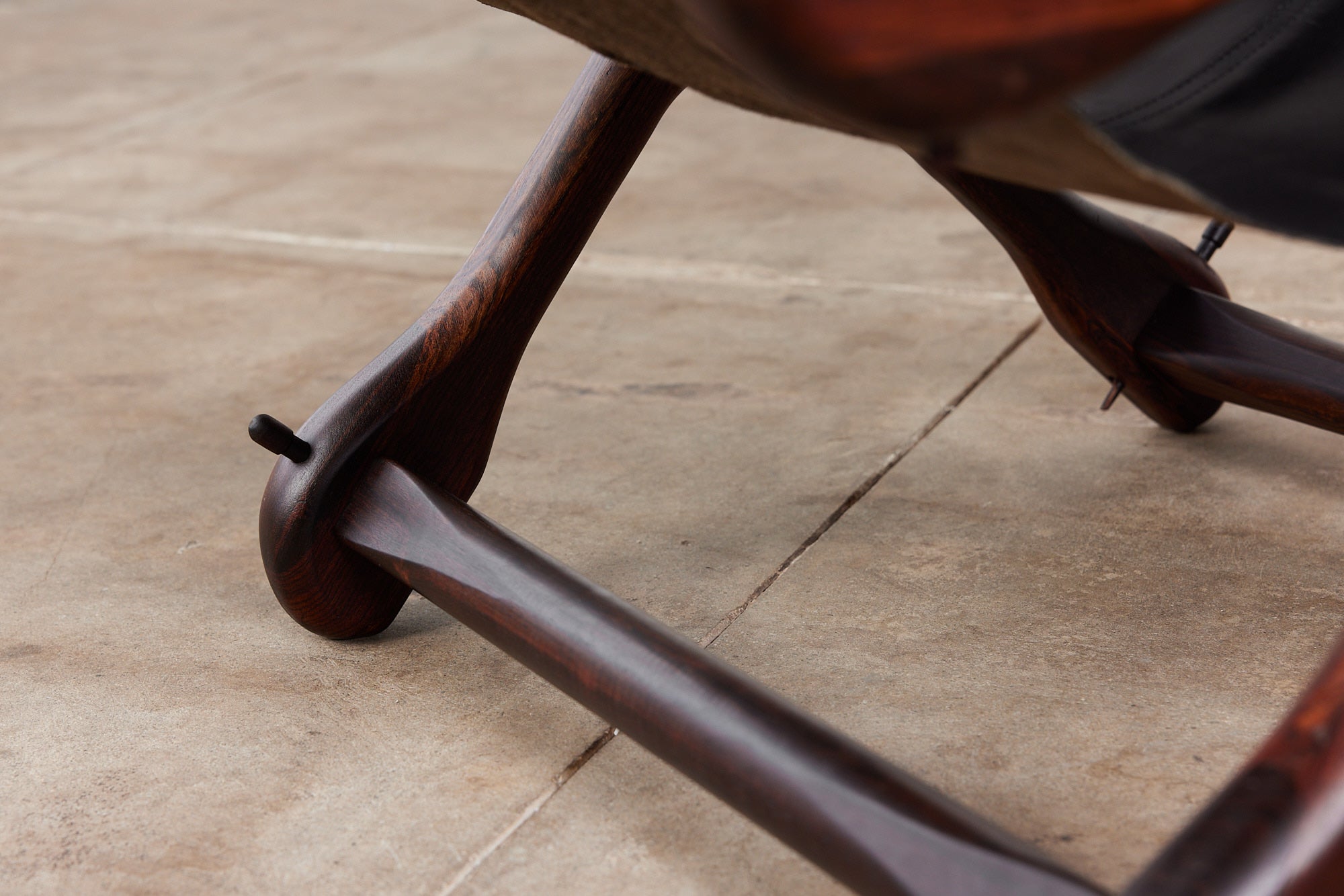 Don Shoemaker Leather Sling Lounge Chair