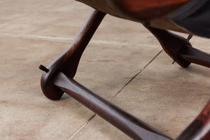 Don Shoemaker Leather Sling Lounge Chair