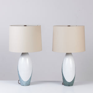 Pair of Ettore Sottsass for Bitossi Glazed Ceramic Lamps