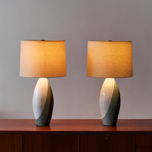 Pair of Ettore Sottsass for Bitossi Glazed Ceramic Lamps