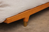 Gio Ponti Headboard and Bedframe with Attached Nightstands