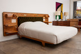 Gio Ponti Headboard and Bedframe with Attached Nightstands