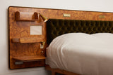 Gio Ponti Headboard and Bedframe with Attached Nightstands