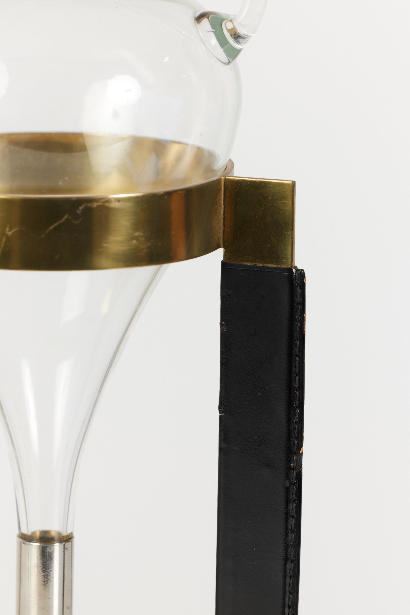 Glass and Brass Decanter by Carl Auböck