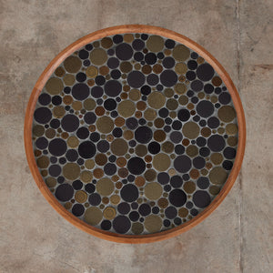 Gordon & Jane Martz Coin Tile Mosaic Side Table