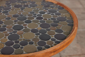 Gordon & Jane Martz Coin Tile Mosaic Side Table