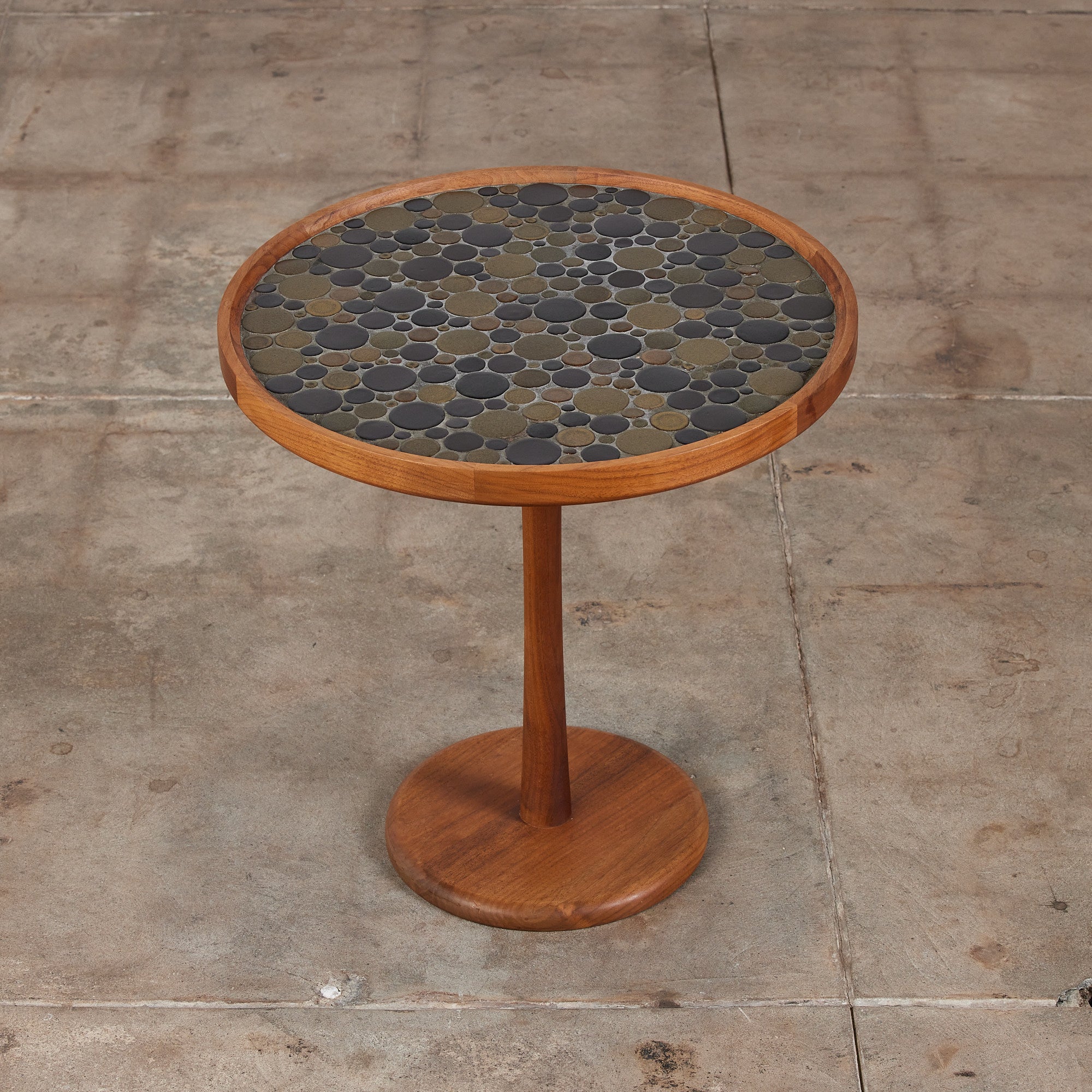 Gordon & Jane Martz Coin Tile Mosaic Side Table