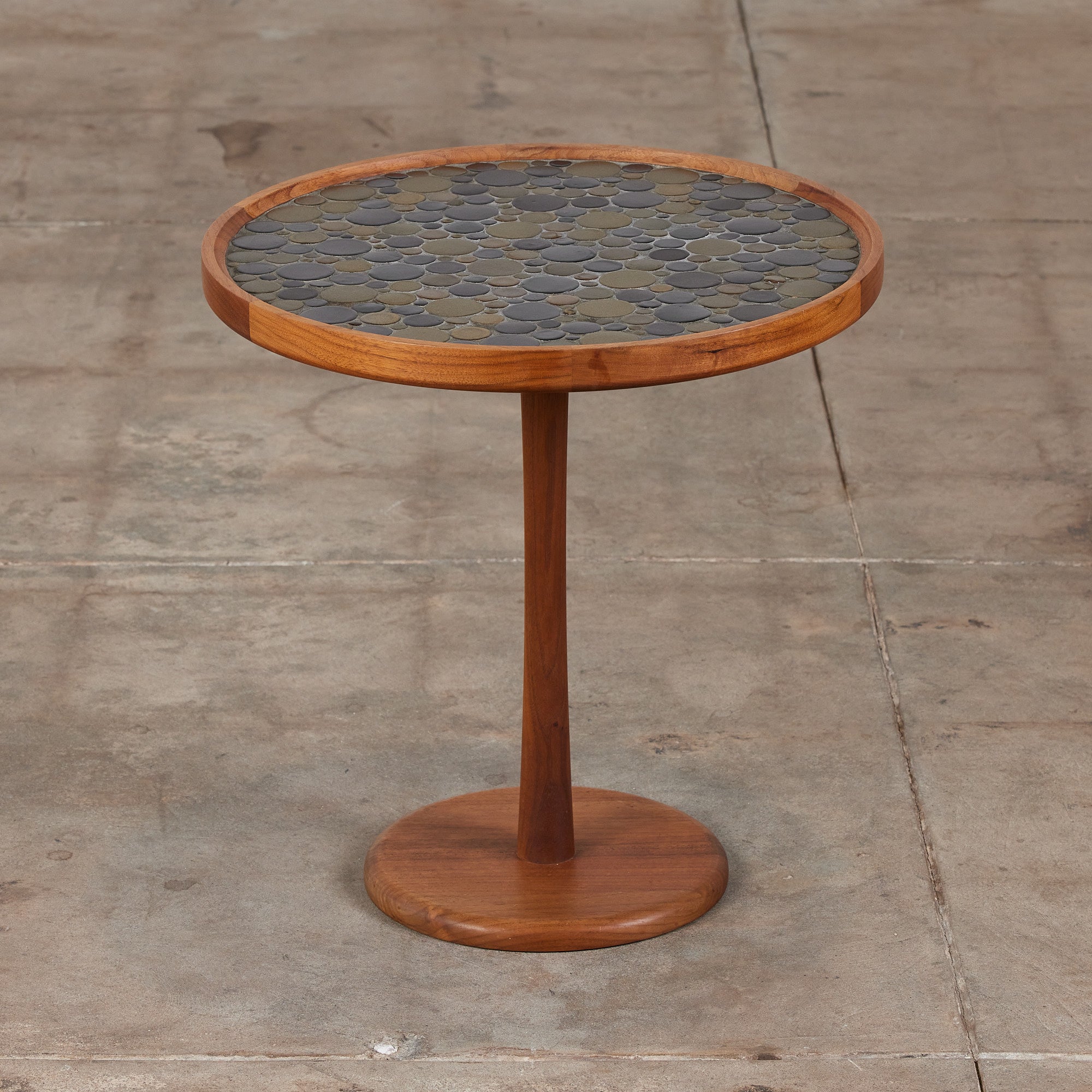 Gordon & Jane Martz Coin Tile Mosaic Side Table