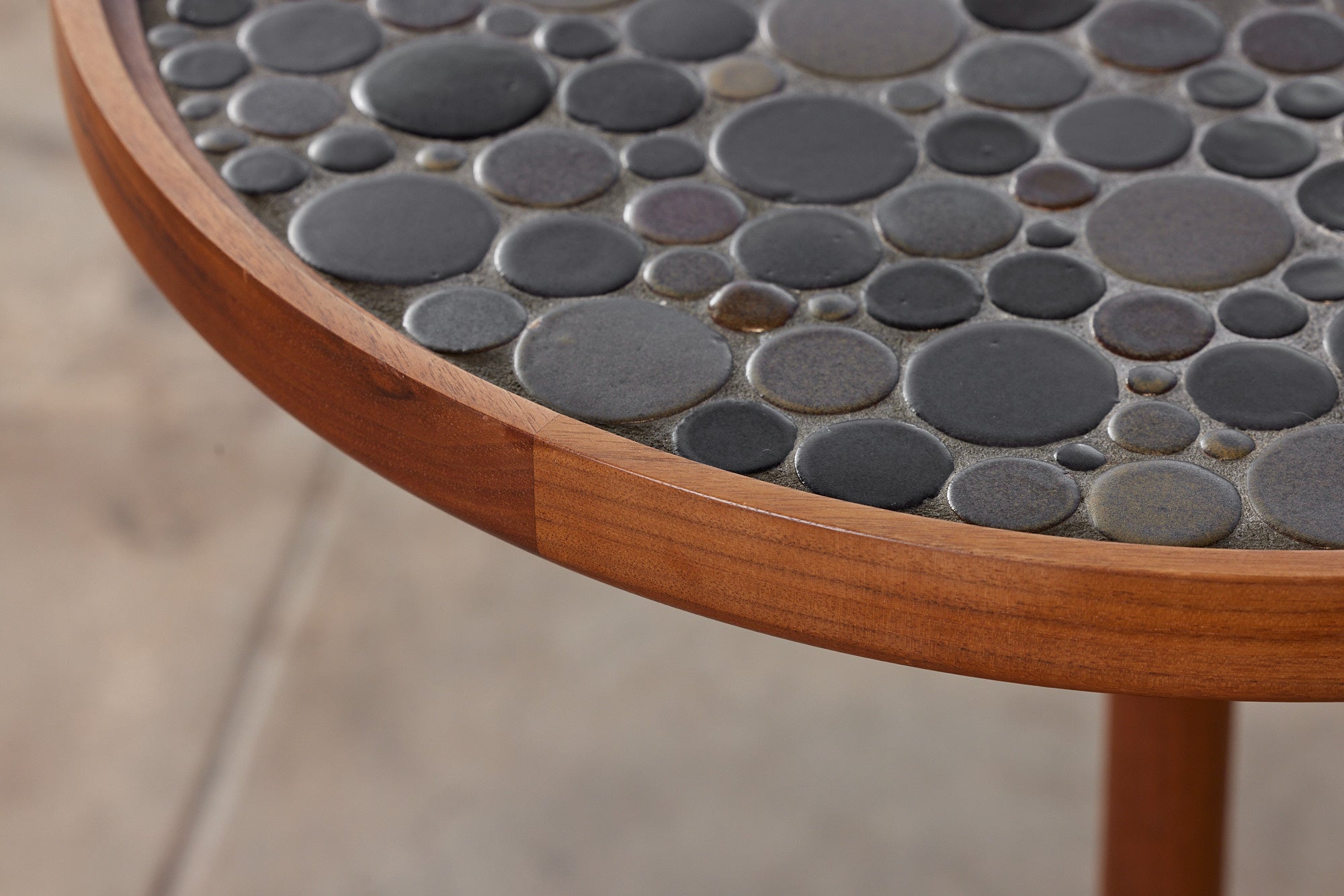 Gordon & Jane Martz Coin Tile Mosaic Side Table