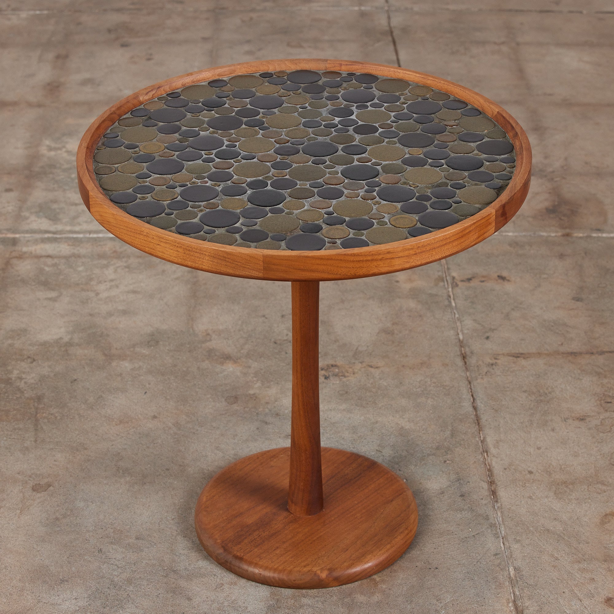 Gordon & Jane Martz Coin Tile Mosaic Side Table