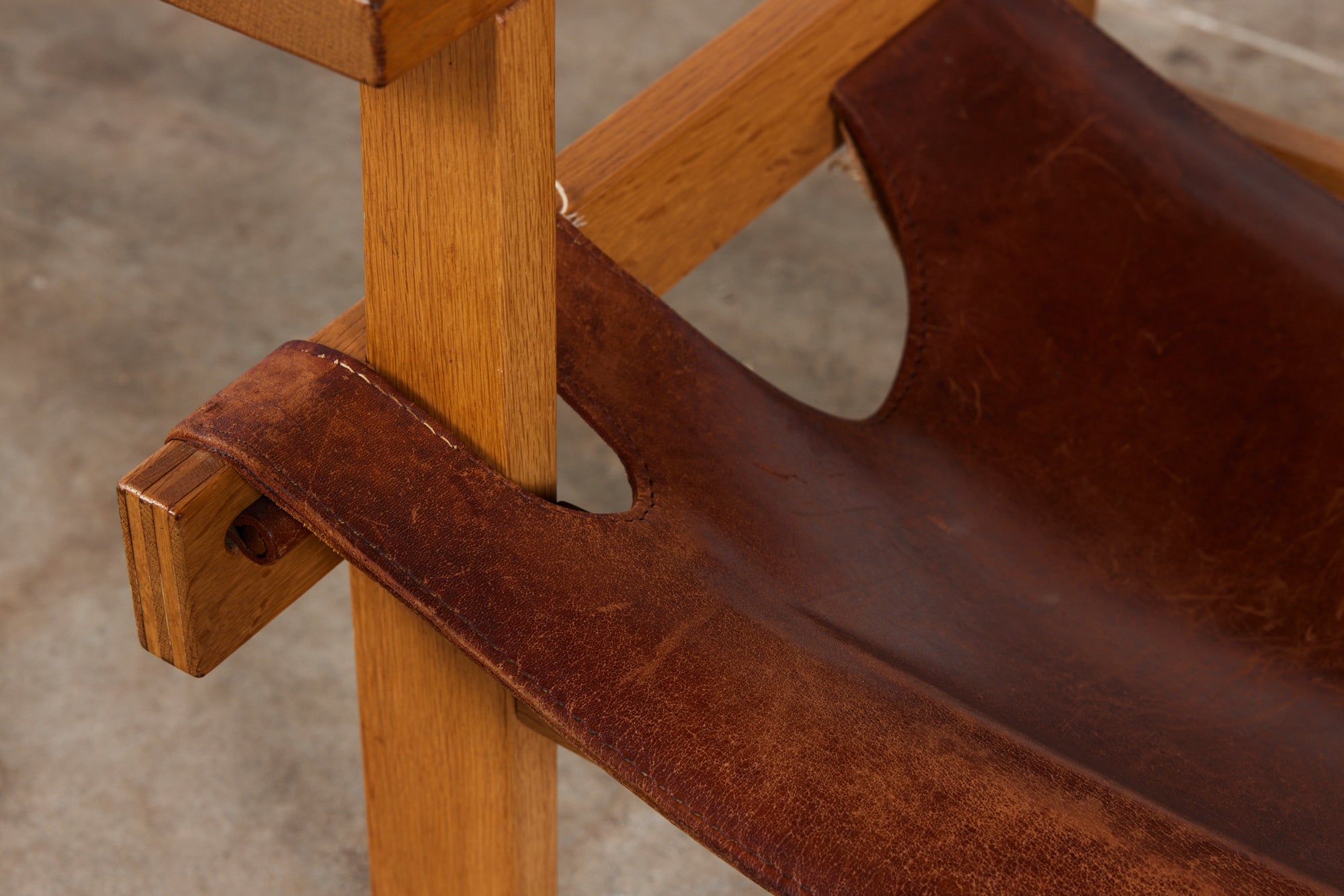 Gunnar H. Guðmundsson Leather Sling Chair