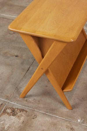 Heywood Wakefield Side Table with Magazine Rack