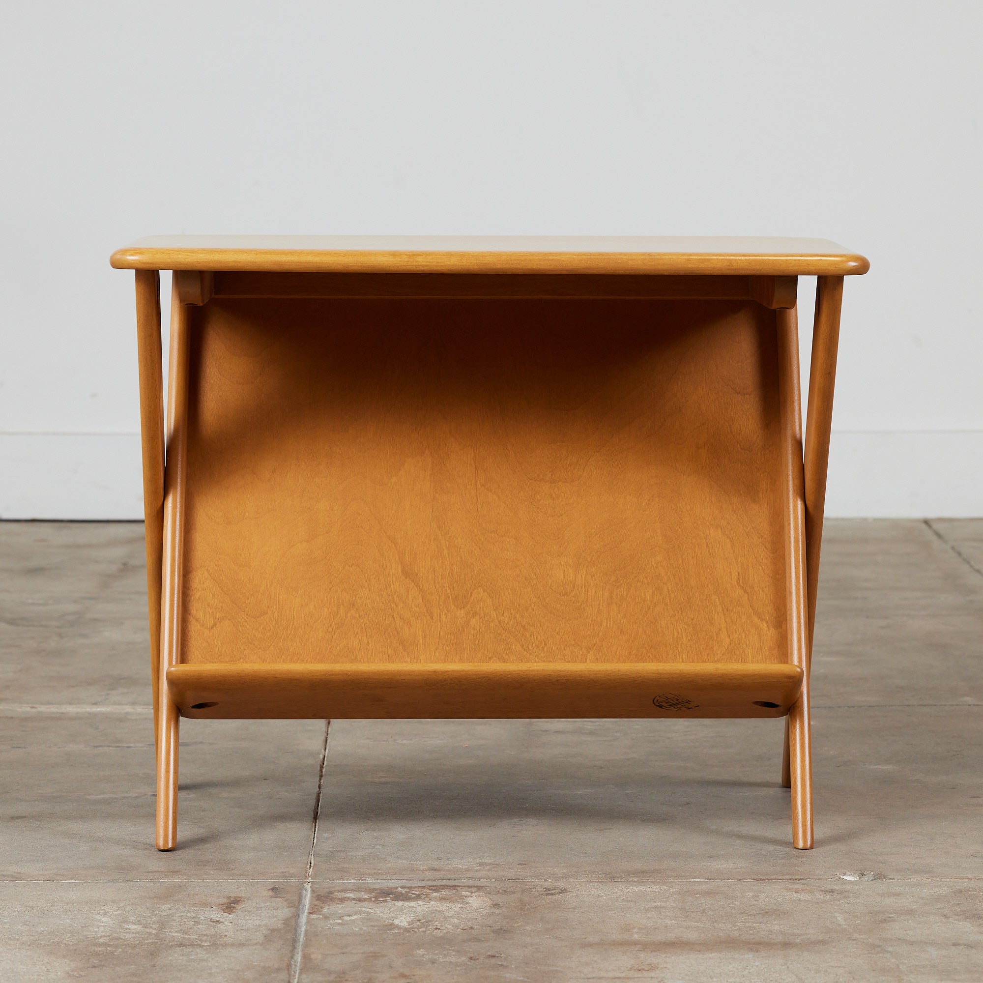 Heywood Wakefield Side Table with Magazine Rack