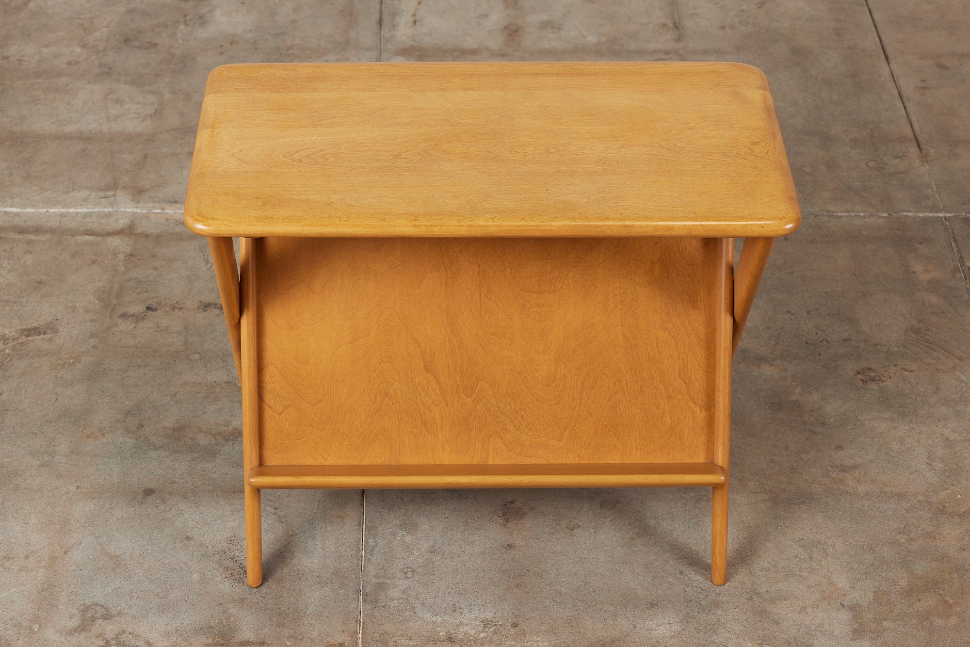 Heywood Wakefield Side Table with Magazine Rack