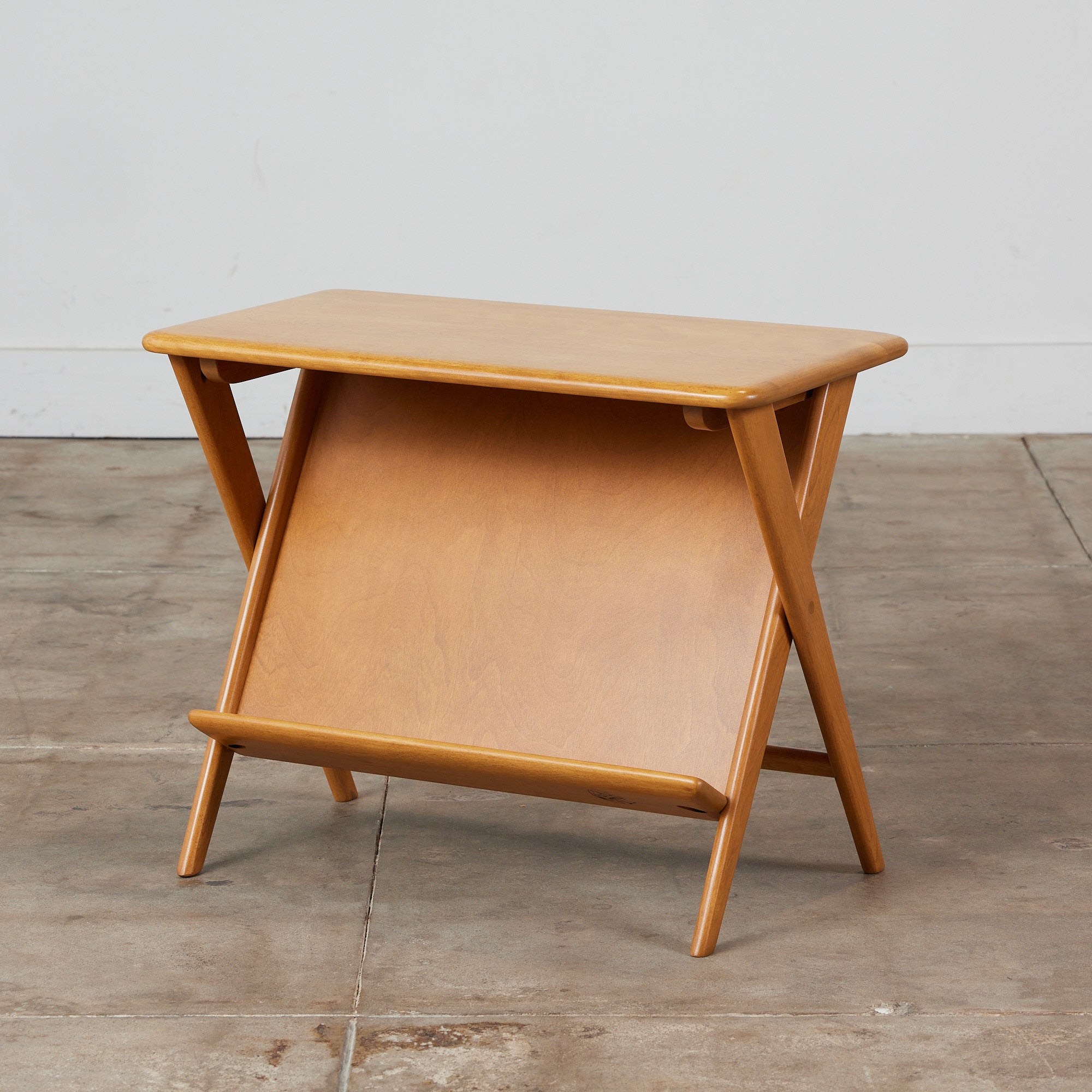 Heywood Wakefield Side Table with Magazine Rack