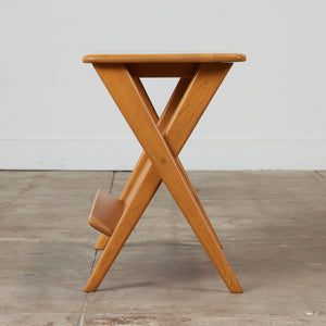 Heywood Wakefield Side Table with Magazine Rack